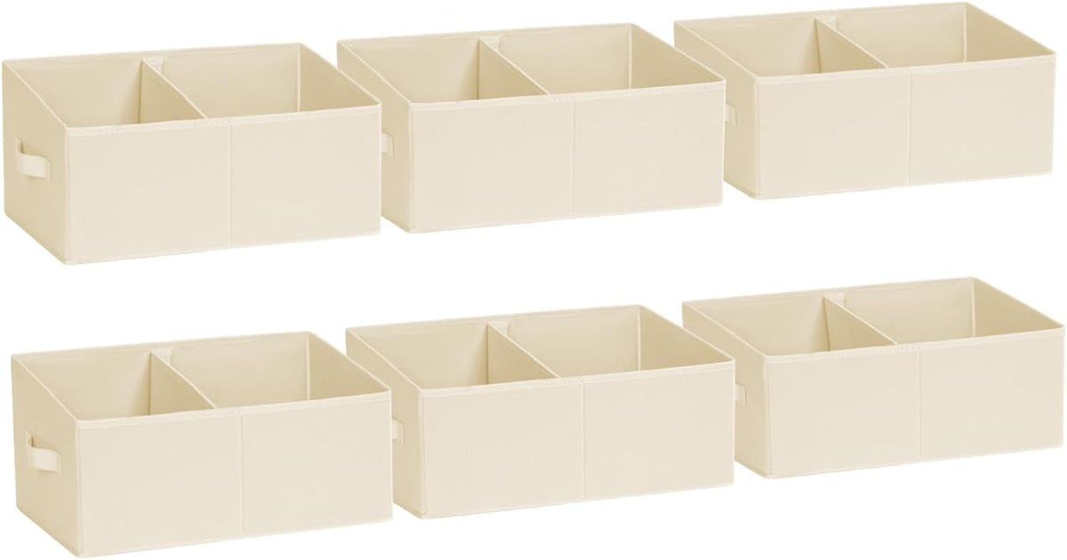 DIMJ Closet Storage Bins - Fabric Storage Baskets for Shelves, Collapsible Closet Organizers and Storage with Handles, Trapezoid Shelf Organization Storage Cubes for Purse, Toys, Books, Towel, Socks