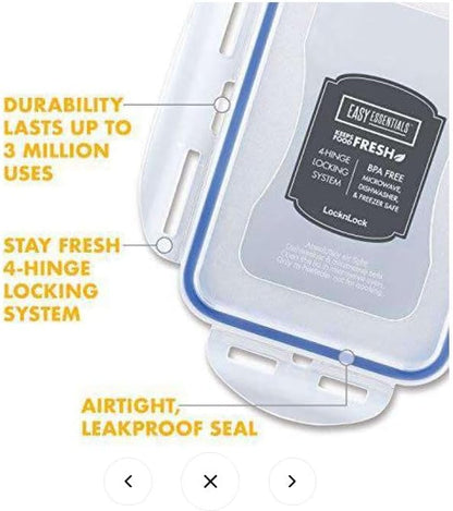 LOCK & LOCK Easy Essentials Food lids (flip-top) / Pantry Storage/Airtight containers, BPA Free, top-16.5 Cup-for Cereal, Clear
