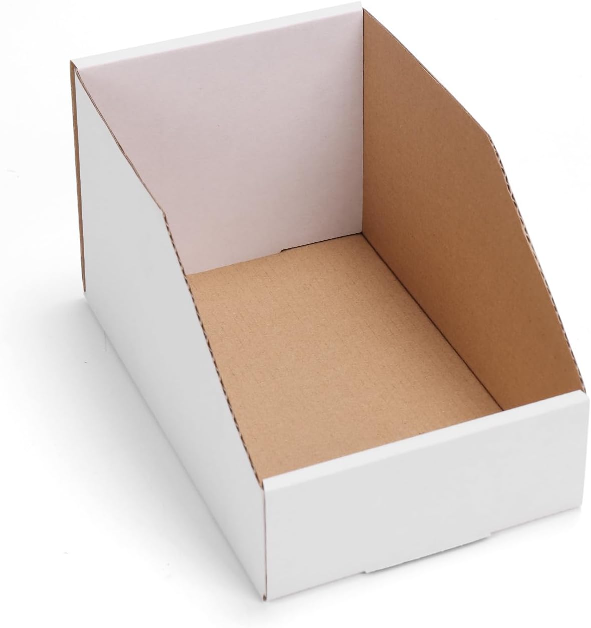 EXYGLO Cardboard Boxes, Pack of 35 Corrugated Storage Bins 12x6x4.5 inch Pantry Organizer Bins for Shelves Garage Office Organization
