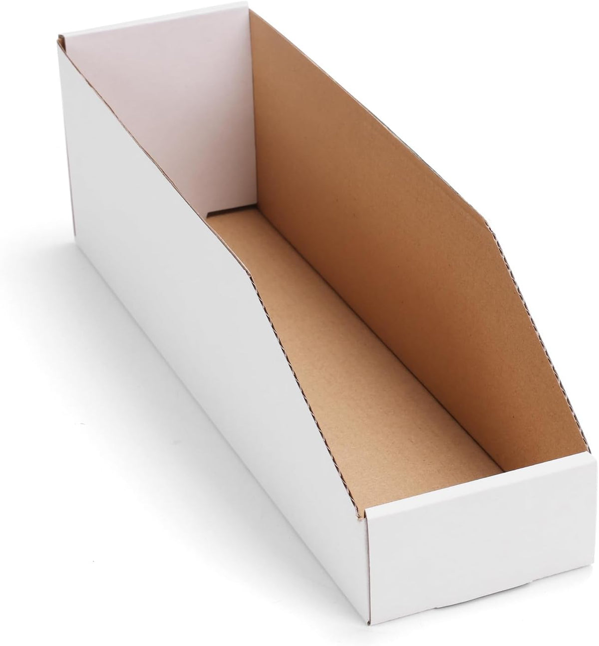 EXYGLO Cardboard Boxes, Pack of 35 Corrugated Storage Bins 12x6x4.5 inch Pantry Organizer Bins for Shelves Garage Office Organization