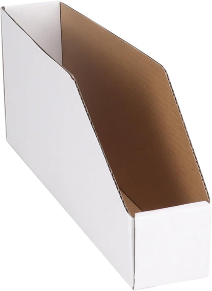 EXYGLO Cardboard Boxes, Pack of 35 Corrugated Storage Bins 12x6x4.5 inch Pantry Organizer Bins for Shelves Garage Office Organization