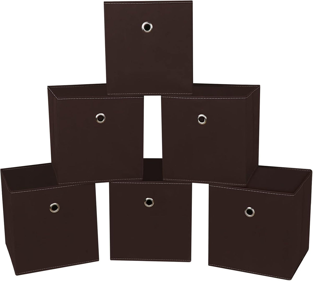 Black Foldable Storage Cubes Bins ,11 Inch Cloth Storage Cube Fabric Storage Box Cubes Organizer Baskets with Handles for Home Organizer Set of 3 (Black)