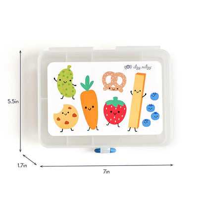 Itzy Ritzy Divided Snack Box – BPA-Free Travel Snack Container with 6 Compartments and Snap-Tight Lid – Convenient Food Storage for Car Rides, Daycare, and On-the-Go