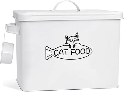 Vumdua Dog and Cat Food Storage Container, Farmhouse Pet Food Containers with Lid and Dry Food Scoop, Durable Airtight Great Gift for Pet Owners