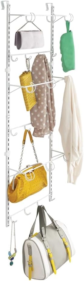 ClosetMaid 97535 Wall or Door Adjustable (8) Basket Organizer, 6.614-Inch D x 77.165-Inch H x 17.992-Inch W, White