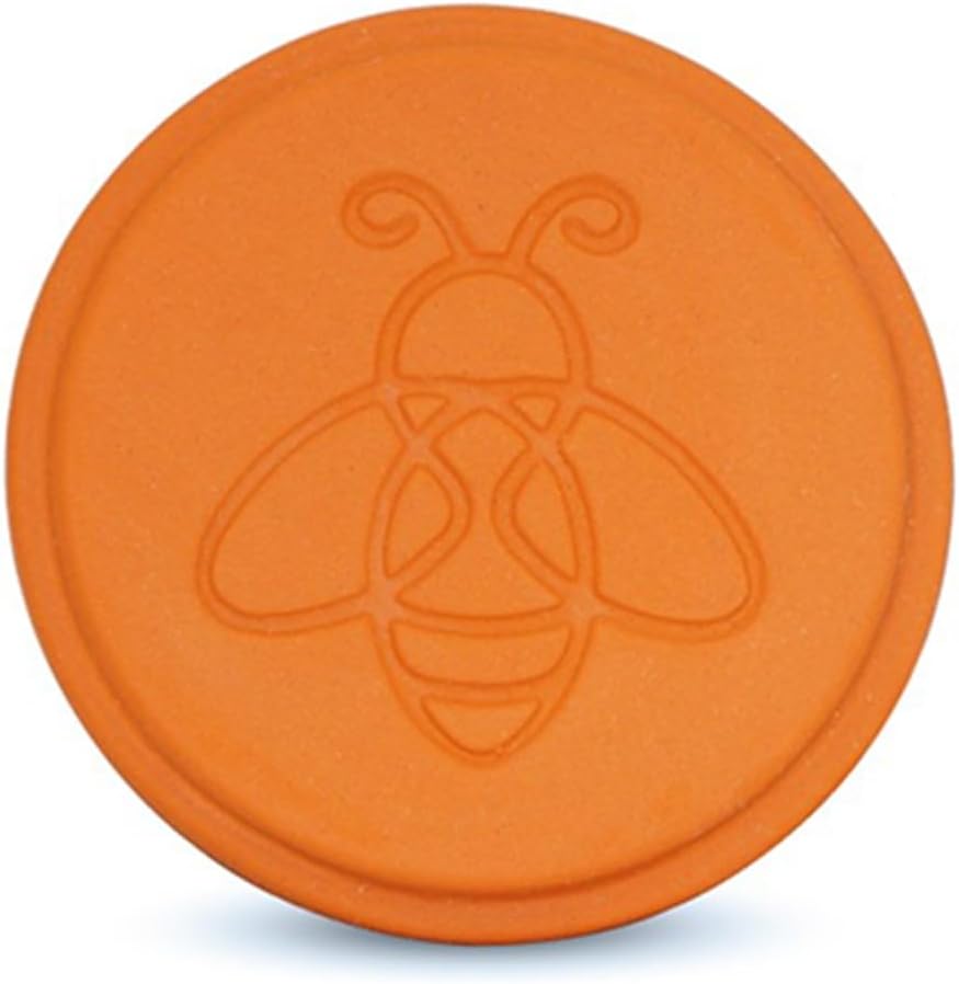 ENOLVO Terracotta Brown Sugar Saver- Brown Sugar Keeper Disc to Maintain Food Moisture in Storage Container - Terra Cotta Bear Softener Alternative (4 Pack)