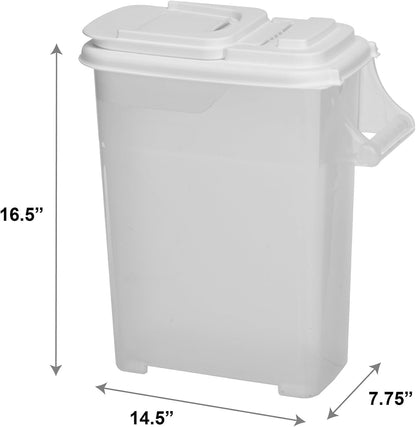 Buddeez Airtight Pet Food Storage Container - 50 QT/50 LB Capacity Dog Food Storage Container - Cat Food Container, Bird Seed Storage Container, Rolling Storage Bin, Air Tight with Handle & Scoop