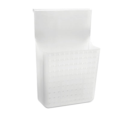 madesmart Over-Door Organizer, Storage for Aluminum Foil, Parchment Paper & Kitchen Wraps, Dual Divided Bins with Soft-Grip Over-Door Hook, White