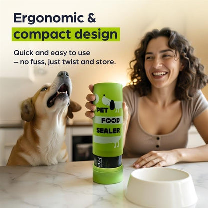 The Original Canned Dog Food Storage Container Patent Pending Reusable Airtight Can Cover Pet Food Sealer - Keeps Dog Food Can Fresh in the Fridge, Eliminates Odor, Easy to Use