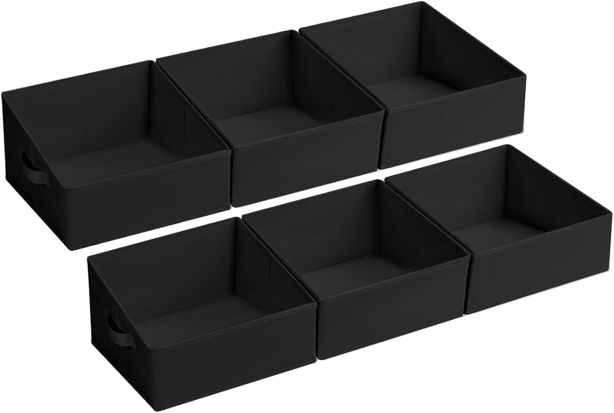DIMJ Closet Storage Bins - Fabric Storage Baskets for Shelves, Collapsible Closet Organizers and Storage with Handles, Trapezoid Shelf Organization Storage Cubes for Purse, Toys, Books, Towel, Socks
