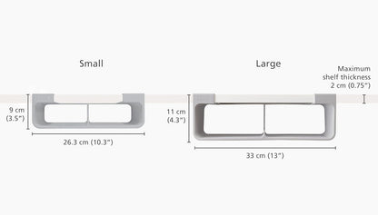 Joseph Joseph CupboardStore Under Shelf Storage Film, Foil and Bag Organizer, for Larger Rolls and Boxes, Fits Kitchen Units Over 13 in Wide, Large