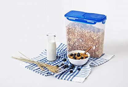 LOCK & LOCK Easy Essentials Food lids (flip-top) / Pantry Storage/Airtight containers, BPA Free, top-16.5 Cup-for Cereal, Clear