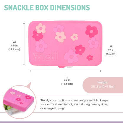 melii Snackle Box | 6-Compartment Divided Snack Container, BPA-Free Food Storage with Removable Dividers for School, Travel & On-the-Go Snacking Purple Cat