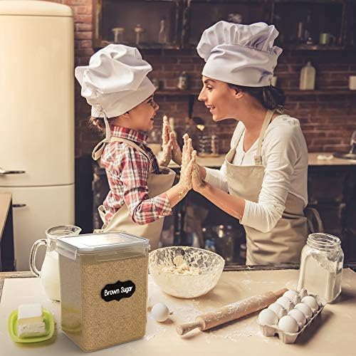 Simply Gourmet Airtight Food Storage Containers with Lids – 7 Piece Assorted Size Kitchen Pantry Organization Set, BPA-Free Clear Plastic, Stackable Containers for Cereal, Flour, Sugar, Rice, Snacks