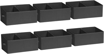 DIMJ Closet Storage Bins - Fabric Storage Baskets for Shelves, Collapsible Closet Organizers and Storage with Handles, Trapezoid Shelf Organization Storage Cubes for Purse, Toys, Books, Towel, Socks