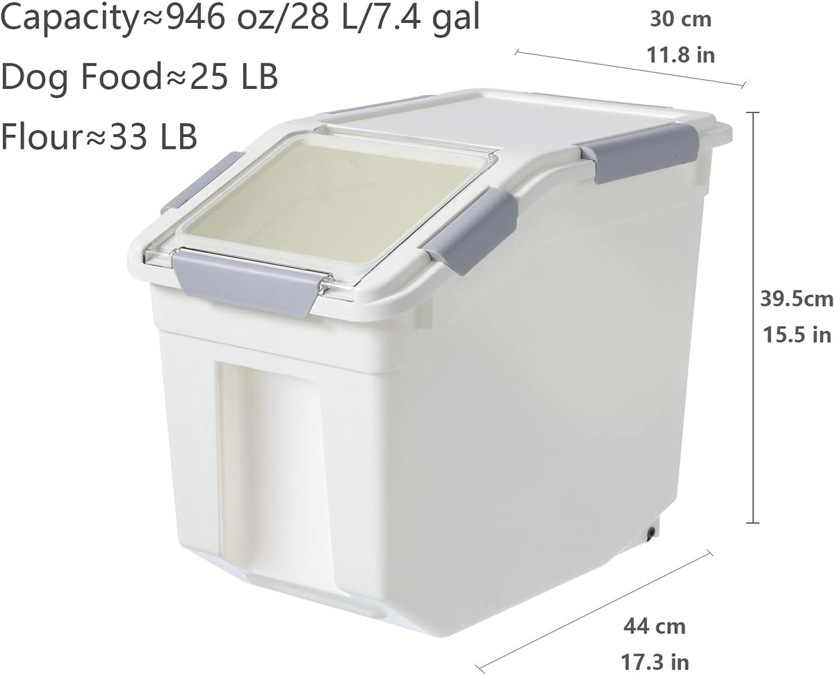 LISM 2 Pack Dog Food Storage Container with Scoop,Large Airtight Pet Dog Food Bin,Container for Dog Treats Rice,Dog Cat Dry Food Bin,Baking Supplies,Flour,Rice,Kitchen Pantry Cereal(10 LB)