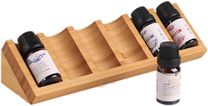 HAN SHENG 2 Pcs 6 Grids Wooden Essential Oil Storage Racks Organizer Bottles Display Stand Holder Drawer for Tabletop Perfume Rack