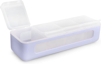 melii Snackle Box | 4 Compartment Snack Container with Individual Lids, BPA-Free Food Storage for Travel, School & On-the-Go Snacks, Kids & Family Organizer (Berry)