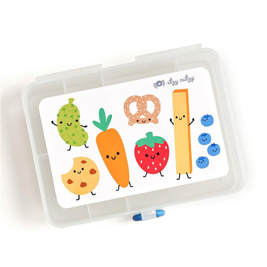 Itzy Ritzy Divided Snack Box – BPA-Free Travel Snack Container with 6 Compartments and Snap-Tight Lid – Convenient Food Storage for Car Rides, Daycare, and On-the-Go