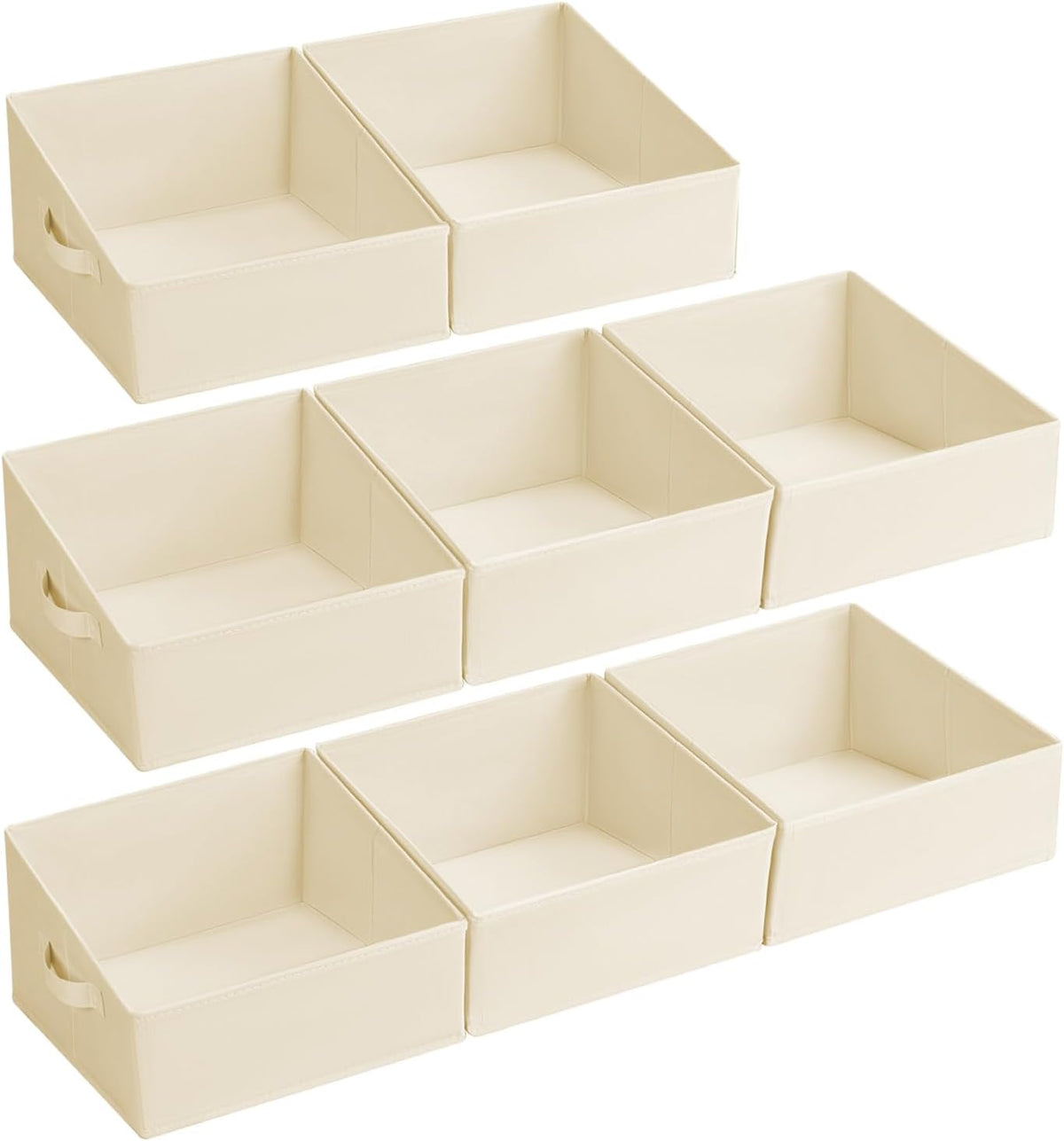 DIMJ Closet Storage Bins - Fabric Storage Baskets for Shelves, Collapsible Closet Organizers and Storage with Handles, Trapezoid Shelf Organization Storage Cubes for Purse, Toys, Books, Towel, Socks