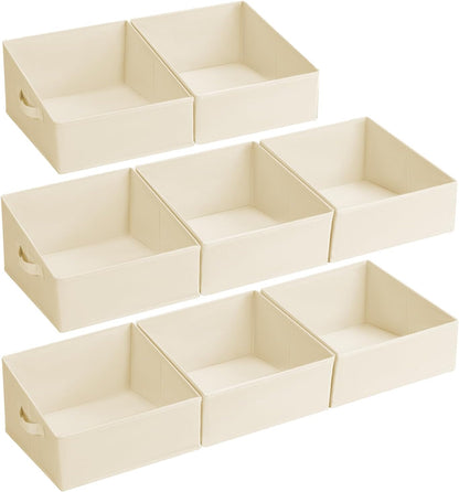 DIMJ Closet Storage Bins - Fabric Storage Baskets for Shelves, Collapsible Closet Organizers and Storage with Handles, Trapezoid Shelf Organization Storage Cubes for Purse, Toys, Books, Towel, Socks