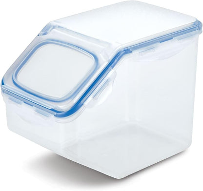 LOCK & LOCK Easy Essentials Food lids (flip-top) / Pantry Storage/Airtight containers, BPA Free, top-16.5 Cup-for Cereal, Clear