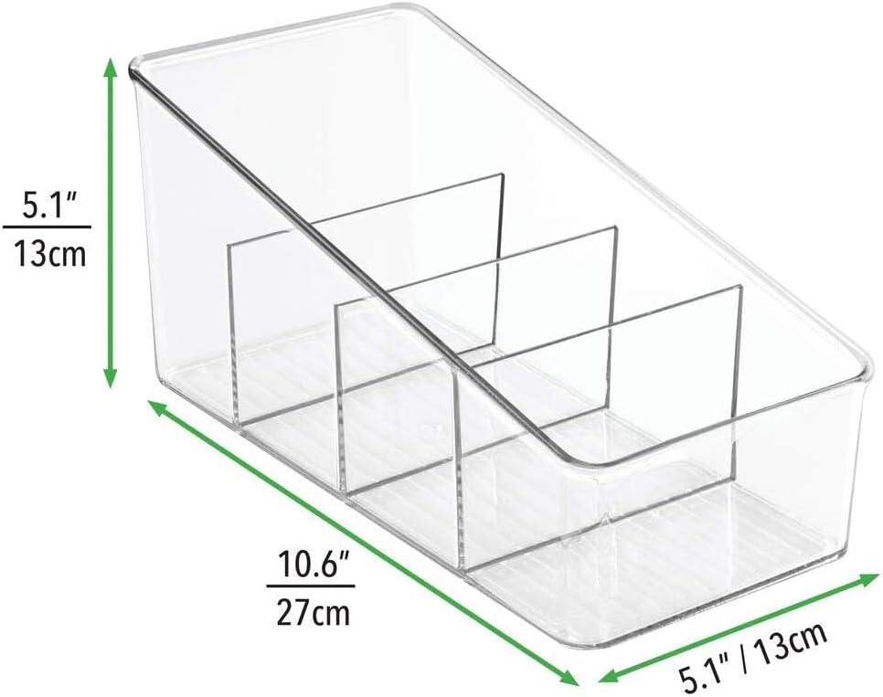 VALINK Large Plastic Food Packet Organizer Caddy Storage Station for Kitchen Pantry Cabinet Countertop Holds Spice Pouches New