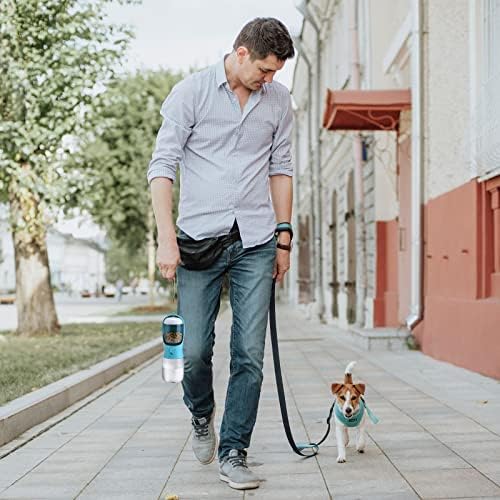 Cibaabo Dog Water Bottle with Food Container, Travel Puppy Water Bowl, Portable Pet Dispenser, Girl Dog Mom Gifts Accessories Stuff Essentials Necessities for Yorkie Chihuahua Cat Walking and Hiking