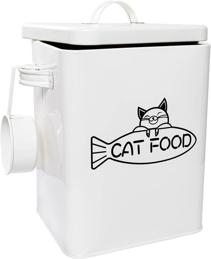 Vumdua Dog and Cat Food Storage Container, Farmhouse Pet Food Containers with Lid and Dry Food Scoop, Durable Airtight Great Gift for Pet Owners