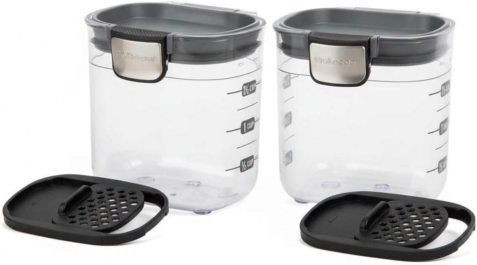 Progressive PKS-401 1.5 Cup Mini Prokeeper+ Airtight Silicone Seal Storage Container Great For Spices & Baking Acessories