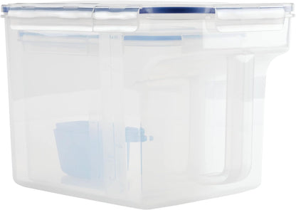 LOCK & LOCK Easy Essentials Food lids (flip-top) / Pantry Storage/Airtight containers, BPA Free, top-16.5 Cup-for Cereal, Clear