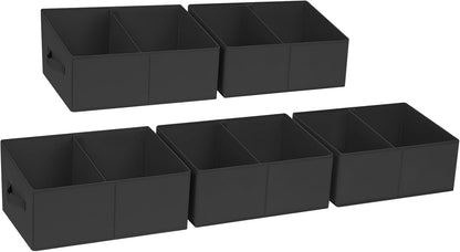 DIMJ Closet Storage Bins - Fabric Storage Baskets for Shelves, Collapsible Closet Organizers and Storage with Handles, Trapezoid Shelf Organization Storage Cubes for Purse, Toys, Books, Towel, Socks