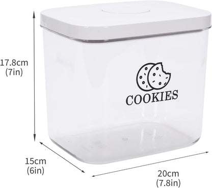 Cookie Jar with Airtight Lid,Bread Box for Kitchen Countertop,Time Recording Bread Storage Container, BPA-Free Plastic Containers for Cookies, Homemade Bread, Toast, Bagel, Donut