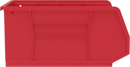 Akro-Mils 30250 AkroBins Plastic Storage Bins, Space-Saving Stackable Bins for Garage, Pantry, Craft Organization, 15" x 16" x 7", Black, 6-Pack
