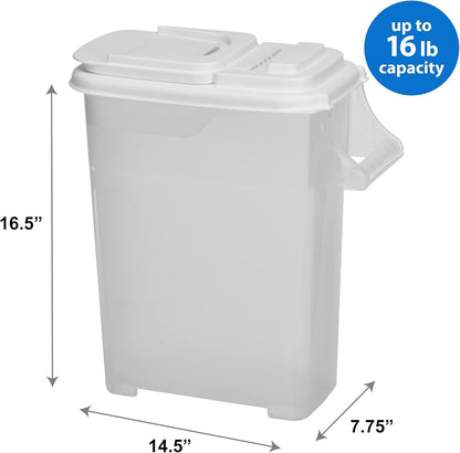 Buddeez Airtight Pet Food Storage Container - 50 QT/50 LB Capacity Dog Food Storage Container - Cat Food Container, Bird Seed Storage Container, Rolling Storage Bin, Air Tight with Handle & Scoop