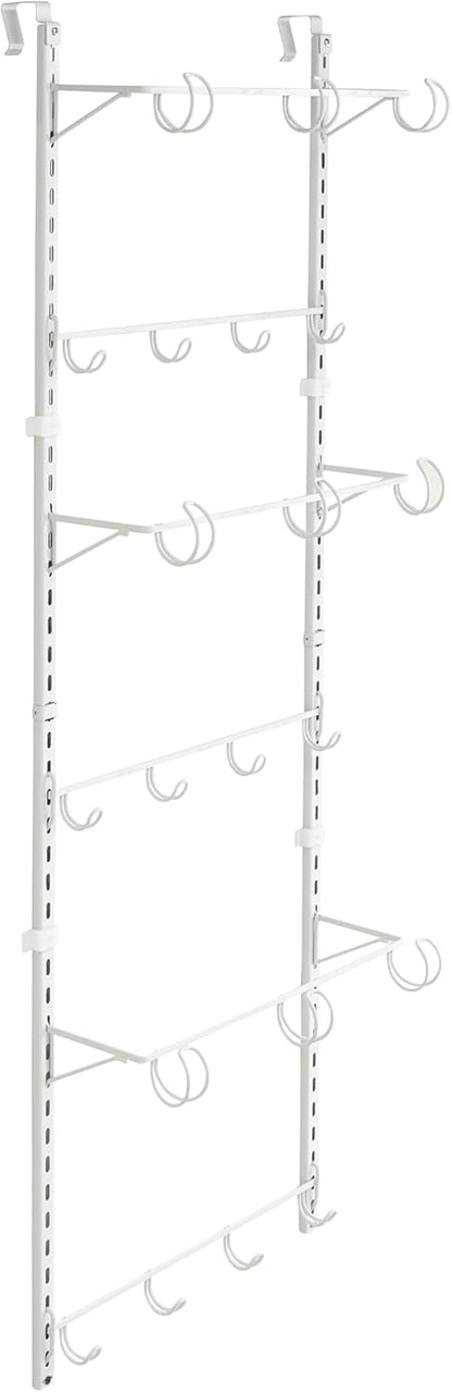 ClosetMaid 97535 Wall or Door Adjustable (8) Basket Organizer, 6.614-Inch D x 77.165-Inch H x 17.992-Inch W, White