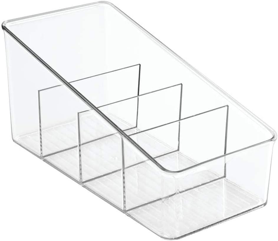 VALINK Large Plastic Food Packet Organizer Caddy Storage Station for Kitchen Pantry Cabinet Countertop Holds Spice Pouches New