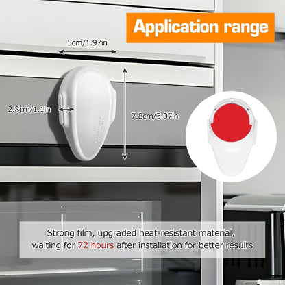 Oven Lock Child Safety (2 Pack),Oven Door Lock,Oven Front Lock, Baby Proofing, Baby and Child Proof Locks for Drawer Oven Stove Door, Upgrade Heat-Resistant Material, Easy to Install - Black