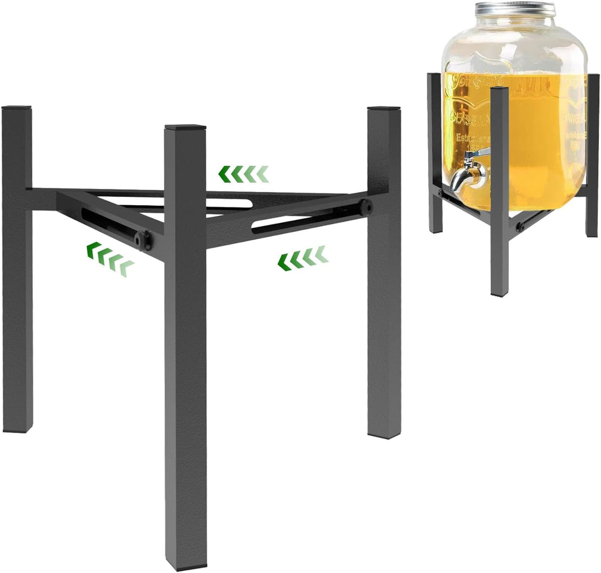 Beverage Water Jug Dispenser Stand for 2-5 Gallon, Adjustable 9-12.6 IN Water Jug Holder Container ( Drink Dispenser Stand Only)（Large）