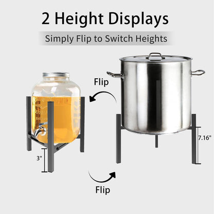 Beverage Water Jug Dispenser Stand for 2-5 Gallon, Adjustable 9-12.6 IN Water Jug Holder Container ( Drink Dispenser Stand Only)（Large）