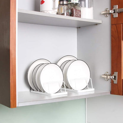 Dish Plate Drying Rack, lid Organizer, 5 Slot Cabinet, 2 Pack