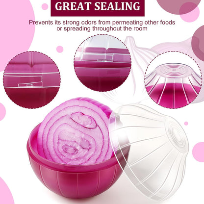 Onion Storage Containers, Reusable Onion Keeper for Refrigerator, Individual Onion Saver Holder Organizer for Fridge to Keep Onion Fresh