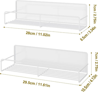 16.9 Inch Large Capacity Magnetic Spice Rack for Refrigerator Black