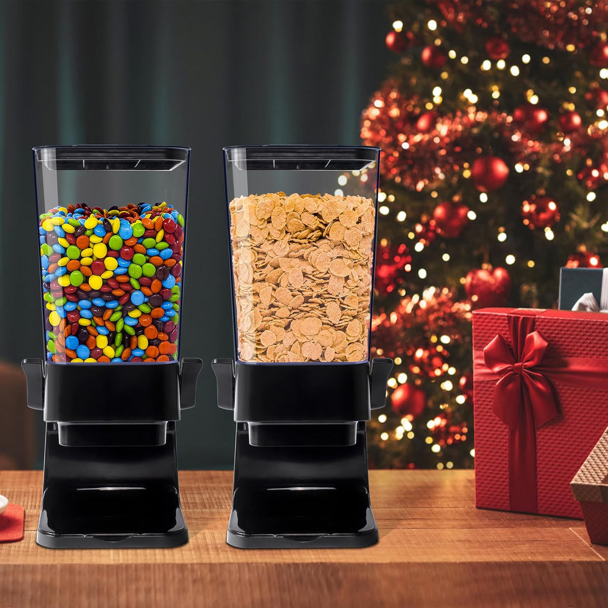 Cereal Dispenser Countertop, 5L Cereal Containers Storage Dispenser for Pantry, Large Dry Food Cereal Dispenser, Not Easy to Crush Cereal, Can Hold Oatmeal, Candy, Snack, Grain, Pet Food (White)