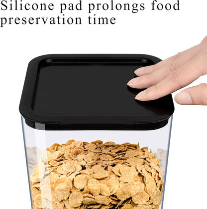 Cereal Dispenser Countertop, 5L Cereal Containers Storage Dispenser for Pantry, Large Dry Food Cereal Dispenser, Not Easy to Crush Cereal, Can Hold Oatmeal, Candy, Snack, Grain, Pet Food (White)
