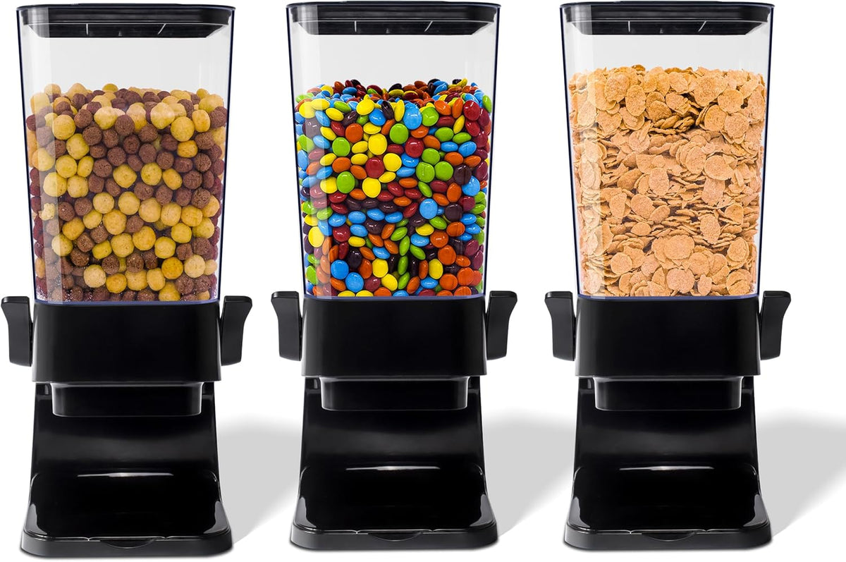 Cereal Dispenser Countertop, 5L Cereal Containers Storage Dispenser for Pantry, Large Dry Food Cereal Dispenser, Not Easy to Crush Cereal, Can Hold Oatmeal, Candy, Snack, Grain, Pet Food (White)