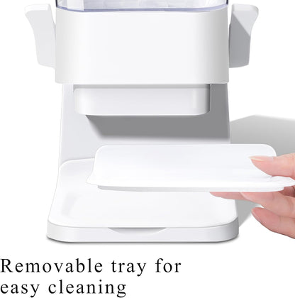 Cereal Dispenser Countertop, 5L Cereal Containers Storage Dispenser for Pantry, Large Dry Food Cereal Dispenser, Not Easy to Crush Cereal, Can Hold Oatmeal, Candy, Snack, Grain, Pet Food (White)