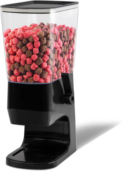 Cereal Dispenser Countertop, 5L Cereal Containers Storage Dispenser for Pantry, Large Dry Food Cereal Dispenser, Not Easy to Crush Cereal, Can Hold Oatmeal, Candy, Snack, Grain, Pet Food (White)