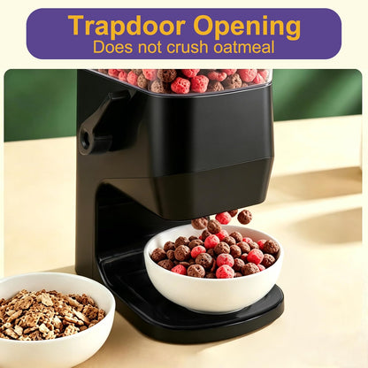Cereal Dispenser Countertop, 5L Cereal Containers Storage Dispenser for Pantry, Large Dry Food Cereal Dispenser, Not Easy to Crush Cereal, Can Hold Oatmeal, Candy, Snack, Grain, Pet Food (White)