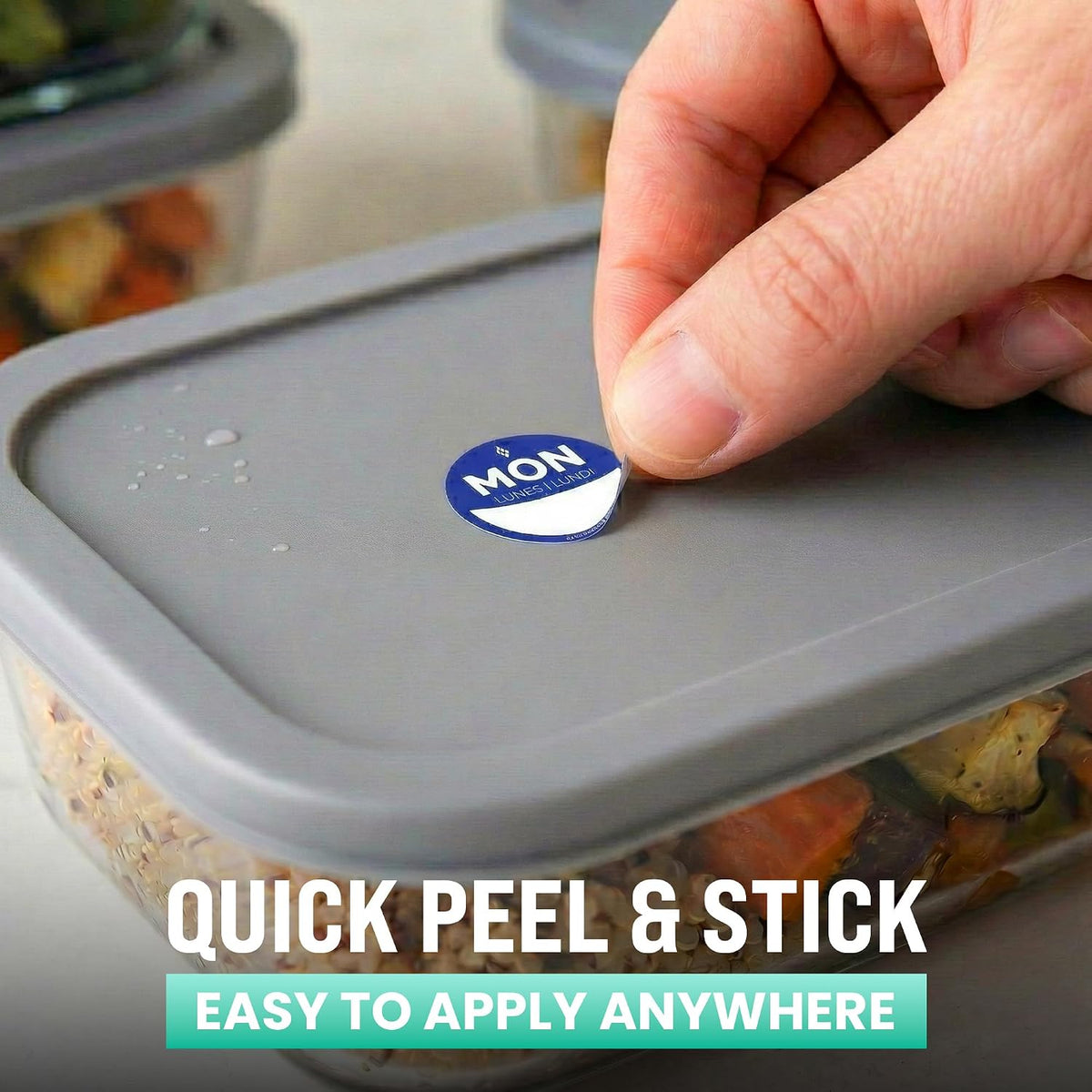 Date Stickers for Food - Day of The Week Day Dots Removable Food Labels | 0.75" Date Dot Stickers for Food Containers, 3500 Labels with Dispenser Box